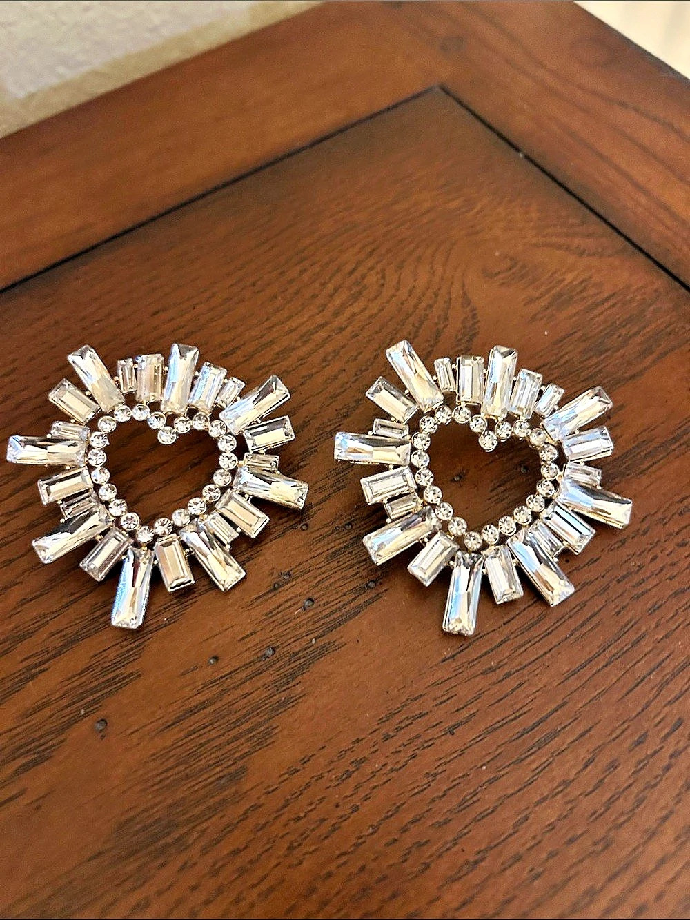 Crystal Burst Statement Earrings Like New